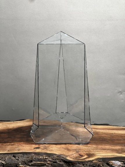 شیشه تراریوم چندوجهی طرح راکت سبز