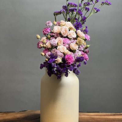 باکس گل رز مینیاتور طرح پرپل (سبدگل)