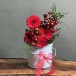 باکس گل طرح رد وایت (سبدگل)