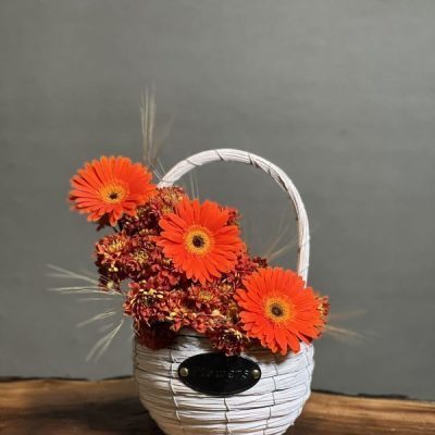 سبد گل ژربرا طرح اورنج