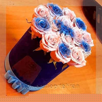سبد گل آبی لوکس برای سلیقه‌های سخت‌پسند