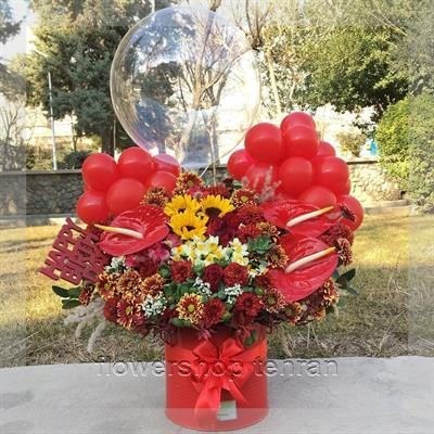 چیدمان هنری رز گل برای دکور میز یا لابی