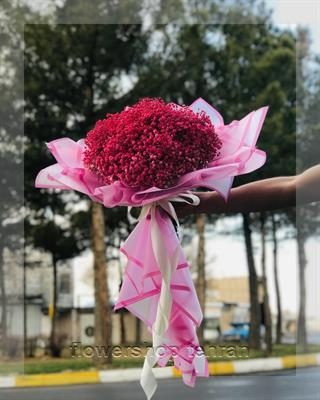 برگ انجیری فر بزرگ با گل‌های تازه و دیزاین حرفه‌ای